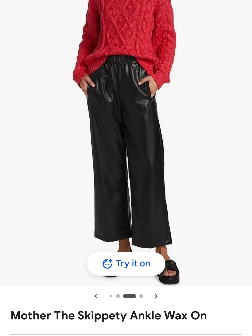 Mother Woman's Black The Skippety Ankle Wax On Wax Off Pants Sz Lr